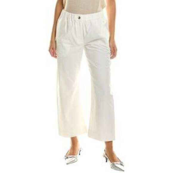 Proenza Schouler White Label Black Cotton Linen Wide Leg Pants Sz S - Picture 6 of 15